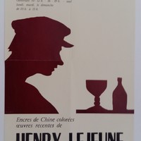 Affiche pour l'exposition Henry Lejeune , à la Galerie S Djellal (L'Isle-Sur-La-Sorgue) , du 23 mars au 23 avril 1984.